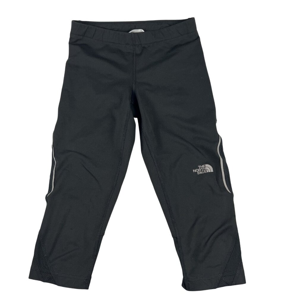 The North Face Womens Black Cropped Active Pants‎ With Drawstring Waist S